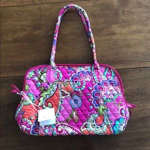 Vera Bradley Zip-Around Handbag in Pink Swirls